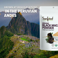 Thumbnail for Sunfoods Superfoods Organic Black Maca Powder - Black Maca Root Powder, Black Maca Root for Men & Women, Peruvian, Raw, Vegan, Premium Black Maca Powder - 4 oz Bag