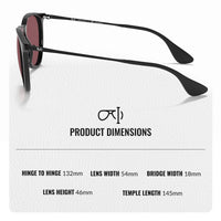 Thumbnail for Ray-Ban RB4171 ERIKA CLASSIC POLARIZED Phantos Shaped Sunglasses for Men & Women – Includes Official Rayban Eyewear Kit – Ideal Formal & Casual Wear Sunglasses – Purple Lens