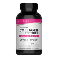 Thumbnail for NeoCell Collagen Peptides Pills | 270 Caplets | with Vitamin C and Biotin | Grass Fed Bovine | Hair, Skin, & Nails | for Women and Men
