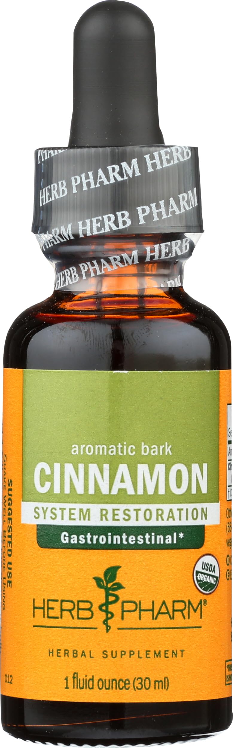 Herb Pharm Certified Organic Cinnamon Liquid Extract for Cardiovascular and Circulatory Support - 1 Ounce
