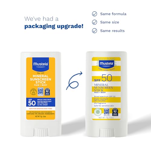 Image 2 of Mustela Baby Mineral Sunscreen Stick SPF 50 Broad Spectrum 0.6 oz