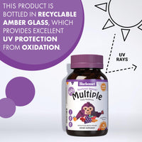 Thumbnail for Bluebonnet Nutrition Rainforest Animalz Whole Food Based Multiple Chewable Tablet, Kids Multivitamin & Mineral, Vitamin C, D3, Iron, Gluten Free, Milk Free, Kosher, 180 Chewable Tablets, Mixed Flavor