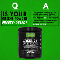 Thumbnail for PEScience Greens Powder Superfood with Natural Chlorophyll, Reishi & Turkey Tail Mushroom Powders, Freeze-Dried Kale, Spinach, Broccoli Sprouts with Antioxidants - Original Flavor, 30 Servings
