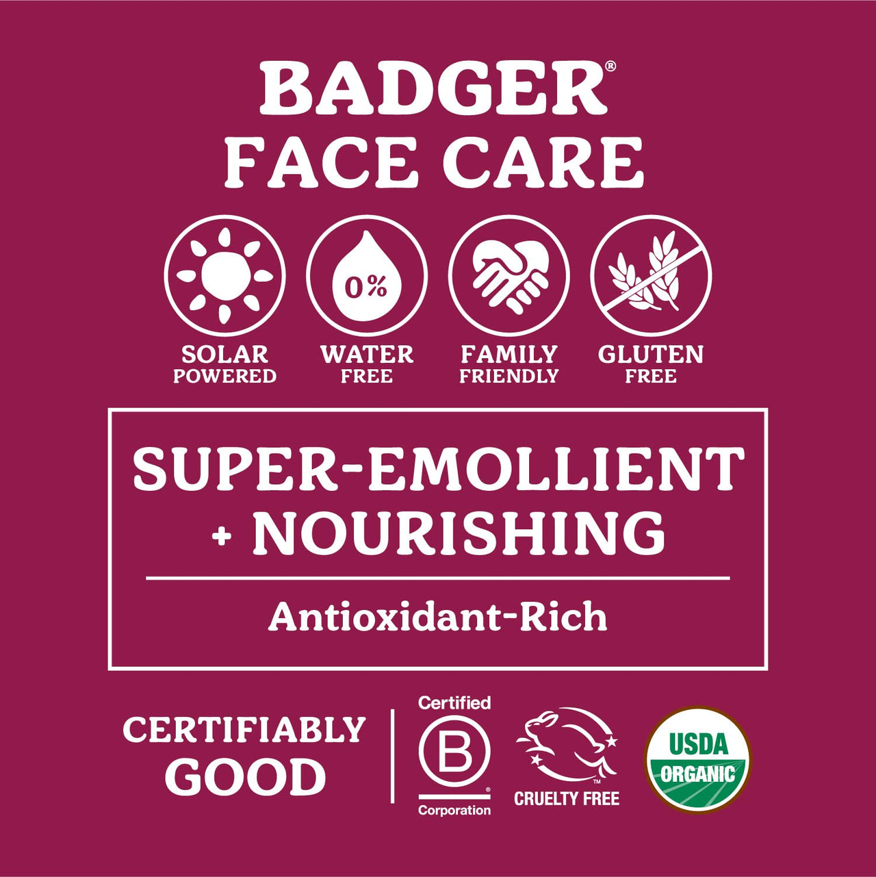 Badger Rose Beauty Balm, Intensive Moisturizer, 28 g/1oz