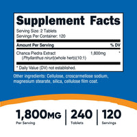 Thumbnail for Nutricost Chanca Piedra Extract - Stone Breaker - 240 Tablets, 1800mg Per Serving, 120 Servings Per Bottle