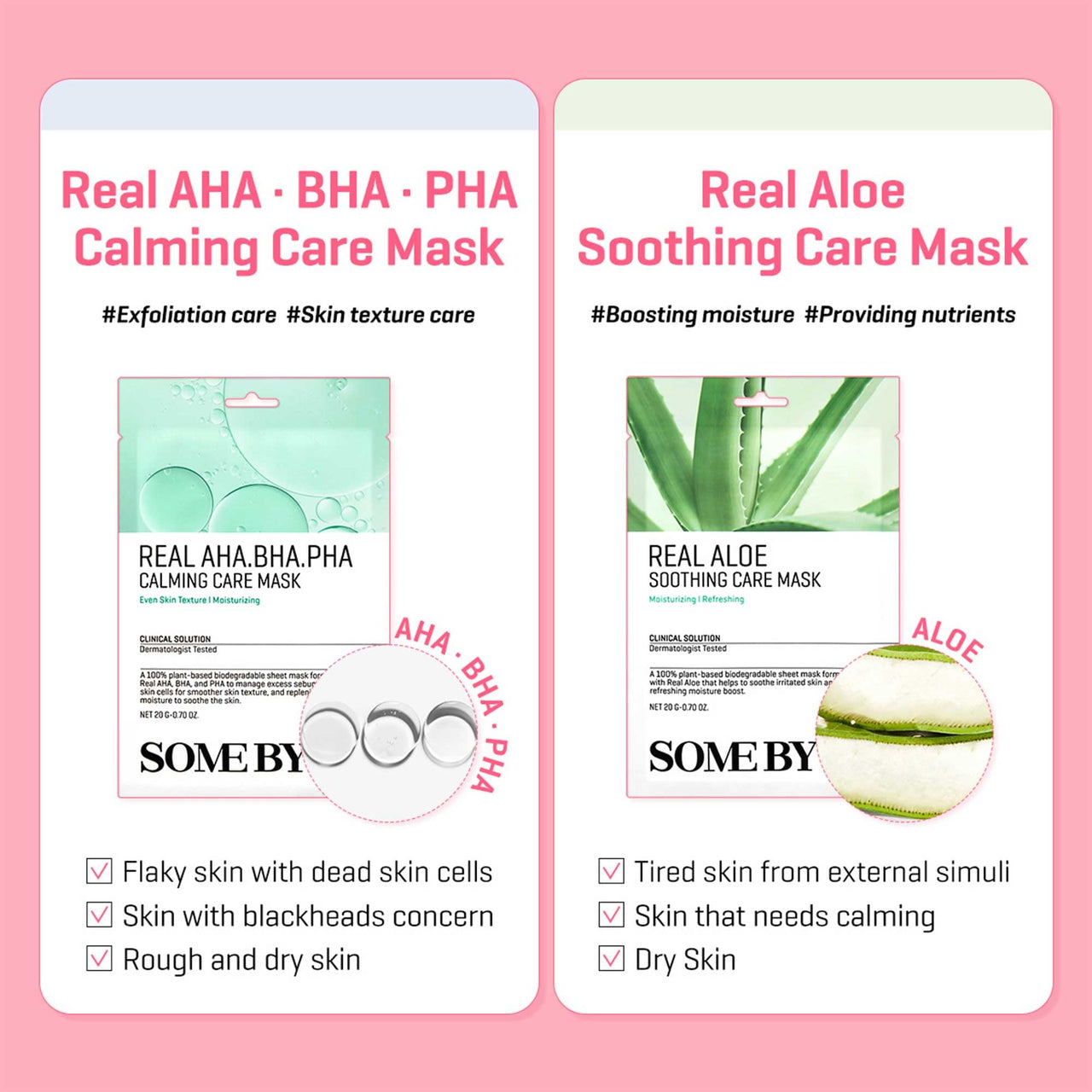 SOME BY MI Real Teatree Calming Care Mask - Pack of 10 - Made from Tea Tree Water for Sensitive Skin - Daily Vegan Korean Sheet Mask for Skin Calming and Soothing - Korean Skin Care