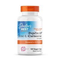 Thumbnail for Doctor's Best PepZin GI, Zinc-L-Carnosine Complex for Men & Women - Zinc Carnosine Supplement Caps for Gut Health, Digestive Support, & Stomach Comfort, Vegan, Gluten Free - 120 Veg Capsules