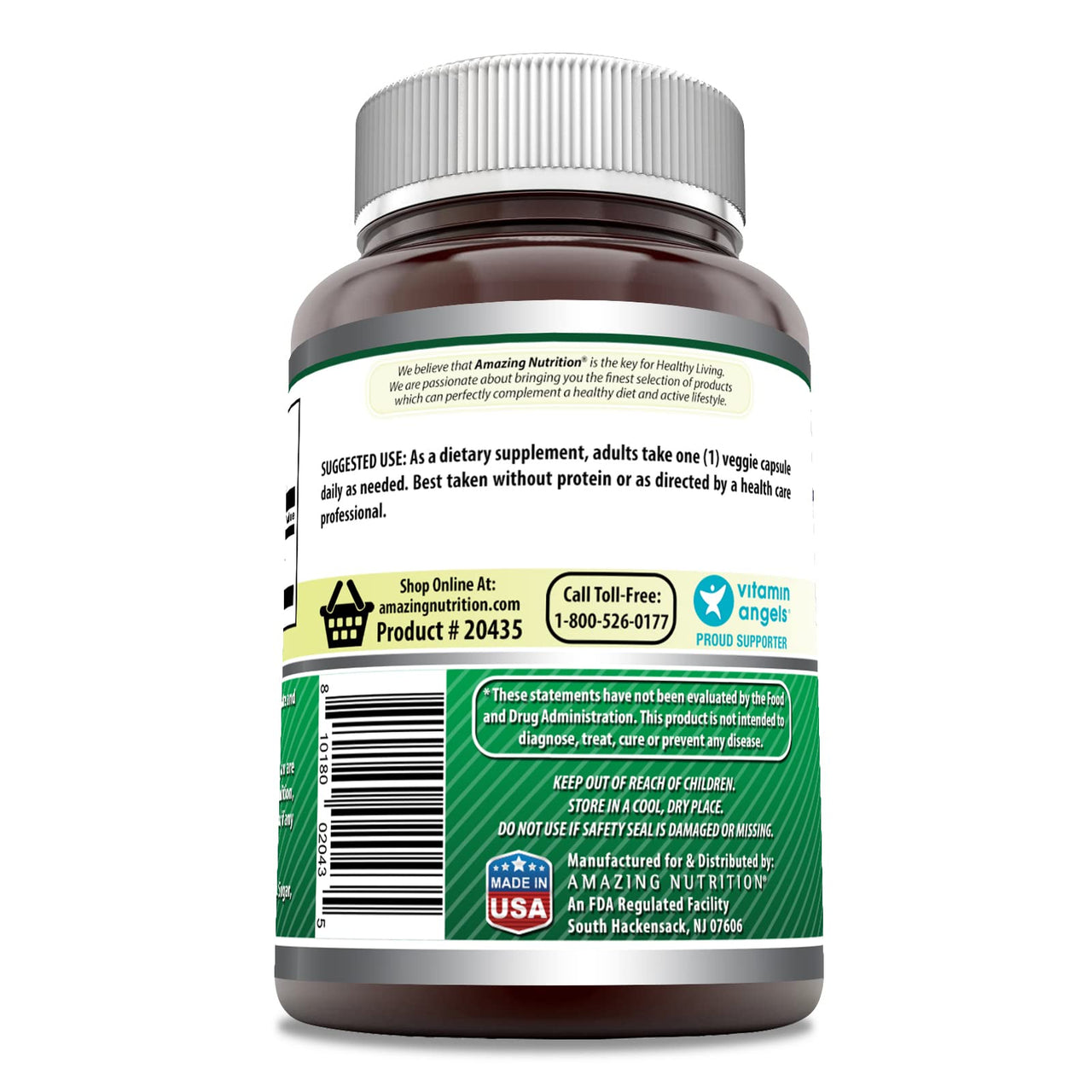 Amazing Formulas GABA Supplement | 750 Mg per Serving | 100 Veggie Capsules | Non-GMO | Gluten-Free | Made in USA | Ideal for Vegetarians