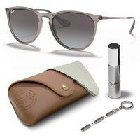 Thumbnail for Ray-Ban RB4171 ERIKA COLOR MIX Phantos Shaped Non-Polarized Sunglasses for Women – Includes Official RAYBAN Eyewear Kit – Ideal Formal & Casual Wear Sunglasses – Light Grey Gradient Lens