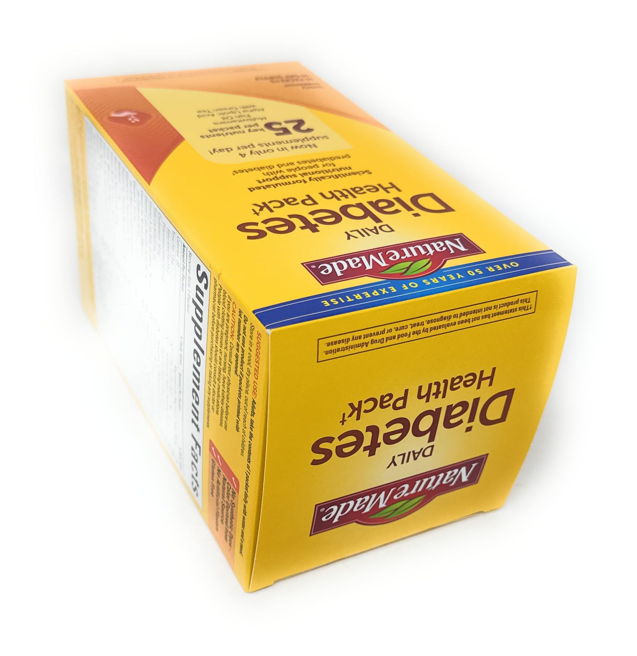 Nature Made Daily Diabetes Health Pack, Dietary Supplement for Nutritional Support, 60 Packets,Now in only 4 Supplements per Day,25 Key nutrients per Packet