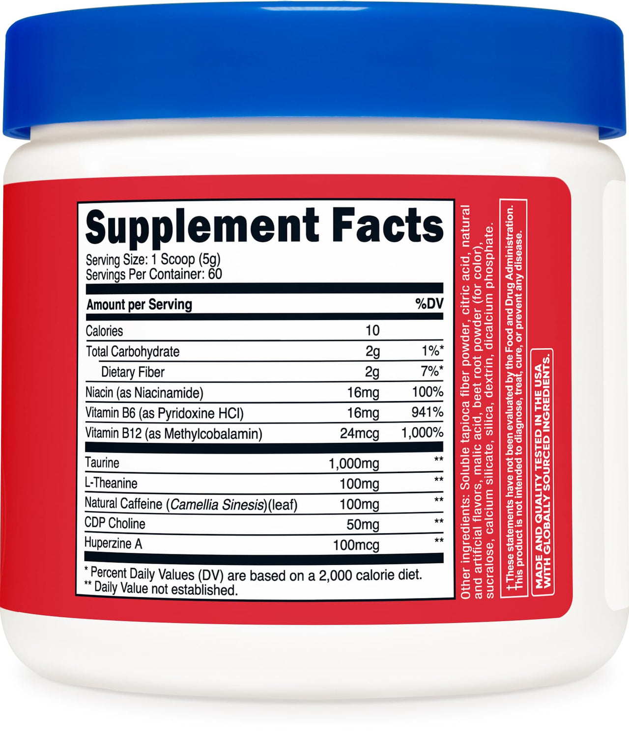 Nutricost Energy Complex (Fruit Punch) (60 Servings) - Clean Energy Powder, 300g Dietary Supplement