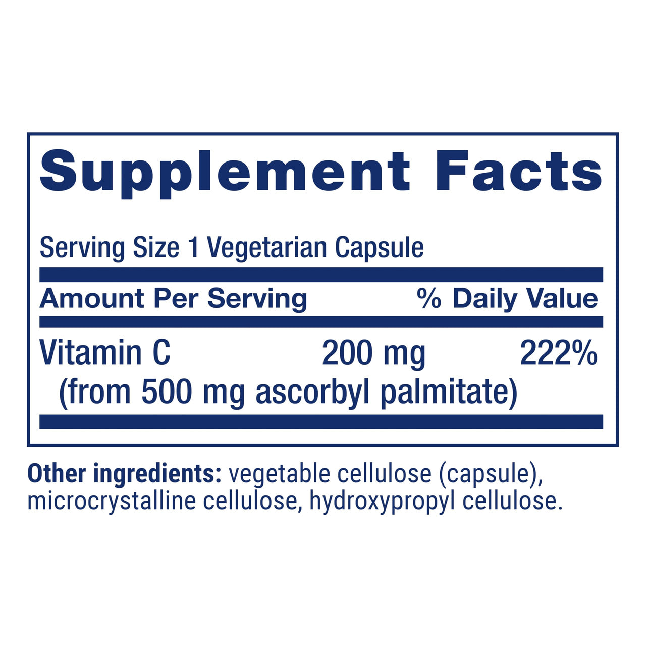 Life Extension Ascorbyl Palmitate 500mg – Fat-Soluble Vitamin C Supplement for Immune Support and Longevity – Water-Soluble Gluten-Free, Non-GMO, Vegetarian – 100 Capsules