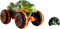 Thumbnail for Hot Wheels Monster Trucks Remote-Control Toy Vehicle, 1:15 Scale Rageasaur RC with Grip Action Tires for Off-Roading & Wheelie Stunting