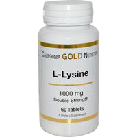 Thumbnail for California Gold Nutrition, L-Lysine, 1000 mg, 60 Tablets