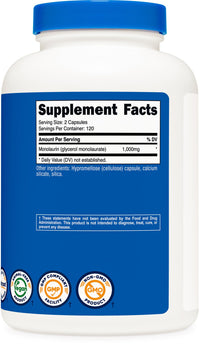Thumbnail for Nutricost Monolaurin 1000 mg (120 Servings, 240 Capsules) - Gluten-Free, Non GMO, Vegan