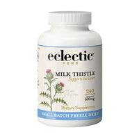 Thumbnail for Eclectic Herb - Premium Freeze Dried Milk Thistle Capsules | Silymarin Supplement | Liver Support, Detox, Cleanse + Maintain | Vegan, Natural, Non-GMO, Gluten Free (240 CT | 600 mg)