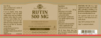 Thumbnail for Solgar Rutin 500 mg, 100 Tablets - Antioxidant - Natural Bioflavonoid - Vegan, Gluten Free, Dairy Free, Kosher - 100 Servings