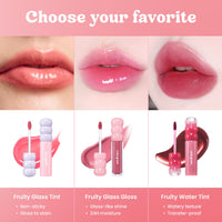 Thumbnail for COLORGRAM Fruity Glass Tint 04 Adorable Berry | Korean Long Lasting & Waterproof Lip Stain | Glossy Dewy Lip Gloss, Highly Pigmented Strawberry Pink Shade with Glowing effect 0.11 Oz.