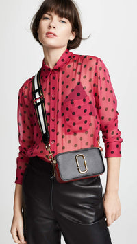 Thumbnail for Marc Jacobs Women's The Snapshot, Black/Red, One Size