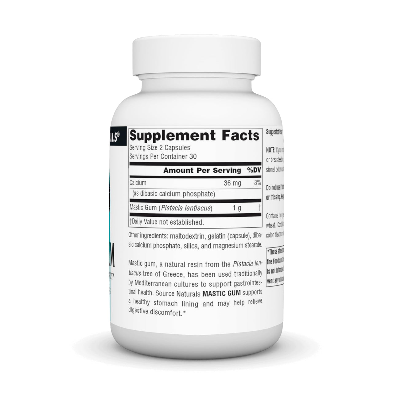 Source Naturals Mastic Gum for Stomach Discomfort* 500 Mg Capsule, 60 Count