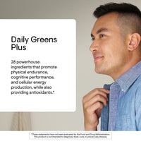 Thumbnail for THORNE - Daily Greens Plus - Comprehensive Greens Powder with Matcha, Spirulina, Moringa and Adaptogen, Mushroom and Antioxidant Blends - Refreshing, Mint Flavor 7.3 Oz - 30 Servings