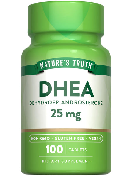 Nature's Truth DHEA 25mg Tablets | 100 Count | Vegan, Non-GMO & Gluten Free Supplement