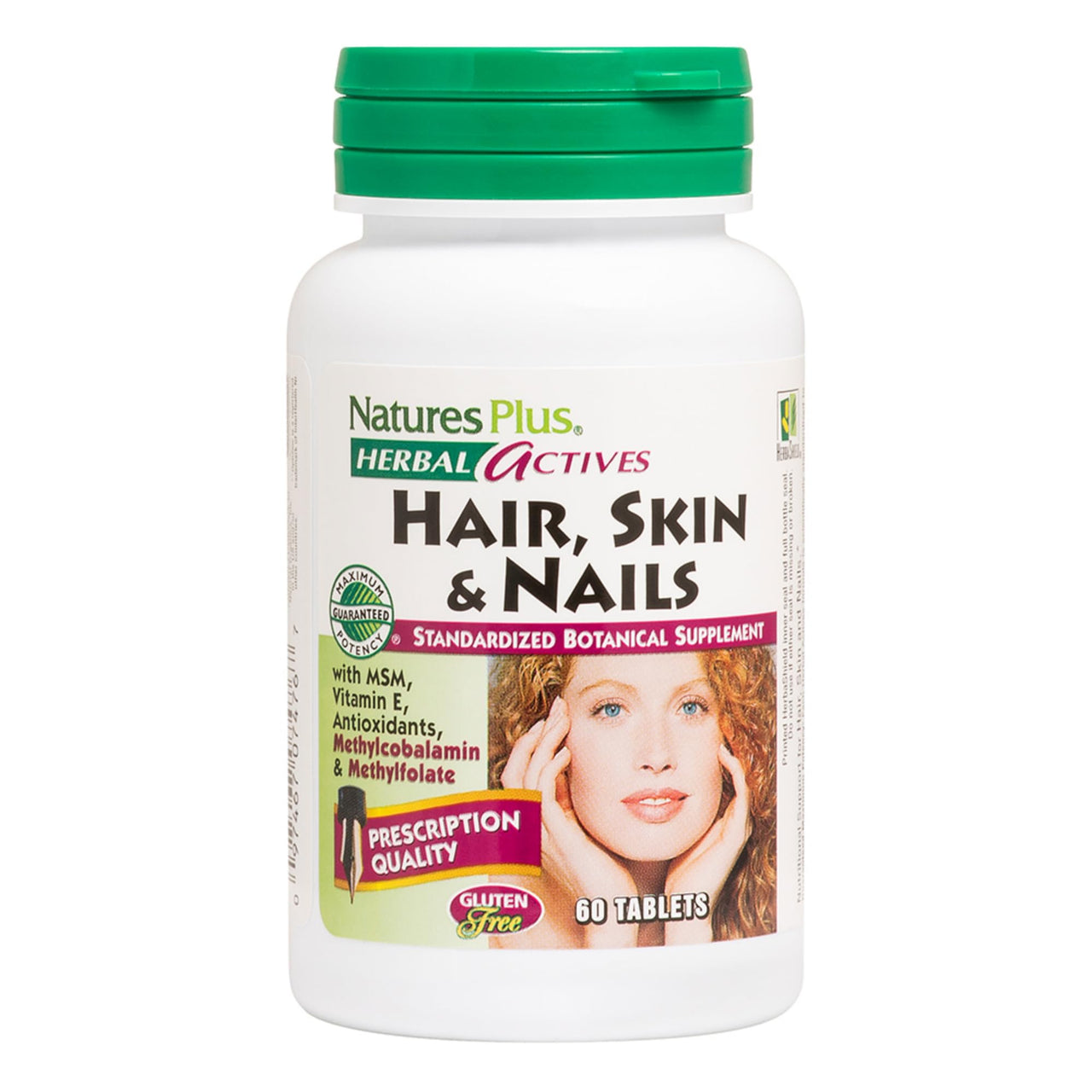 Natures Plus Hair, Skin & Nails - 60 Vegan Tablets - Provides Strength and Elasticity to Hair Skin & Nails - Vegetarian, Gluten-Free - 30 Servings