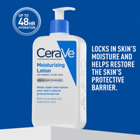 Thumbnail for CeraVe Daily Moisturizing Lotion for Dry Skin, Body Lotion & Face Moisturizer with Hyaluronic Acid and Ceramides, Daily Moisturizer, Fragrance Free, Oil-Free, 12 Ounce