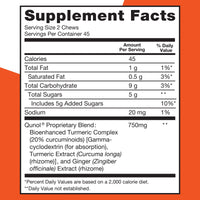 Thumbnail for Qunol Turmeric and Ginger Soft Chews, 750mg Turmeric Supplement, Ultra High Absorption to Support Joint Health, 90 Count