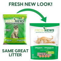 Thumbnail for Fresh News Recycled Paper Original Pellet Cat Litter, 25 Pound, Non-Clumping, Unscented, Made in USA