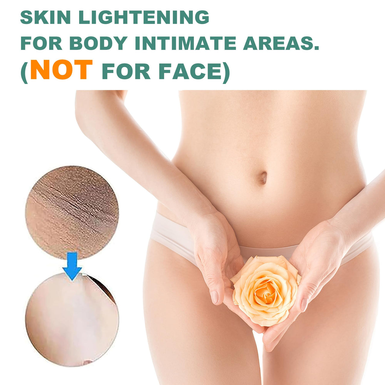 Vcetree Skin Bleaching Cream Skin Lightening for Body Intimate Areas, Private Parts, Underarm, Knees, Elbows, Inner Thigh, Bikini Area, Whitening Cream Dark Spot Remover For Intimate Areas (1FL OZ)