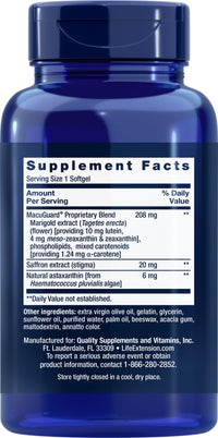 Thumbnail for Life Extension MacuGuard 90 softgels (Pack of 2) with Saffron & Astaxanthin