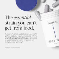 Thumbnail for Pendulum Akkermansia Probiotic with Prebiotic Fiber - Increases GLP-1 Production, Delayed Release, Third-Party Tested, 100M AFU Live Strain for Gut Health for Men & Women (30 Capsules, 1-Pack)