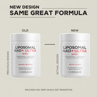 Thumbnail for Codeage Liposomal NAD+ with Resveratrol & Vitamin B - NAD Plus Ultra for Energy & Healthy Aging Support - NAD Vitamin Supplement with Quercetin, Betaine, Riboflavin - Bioavailable - 90 Capsules