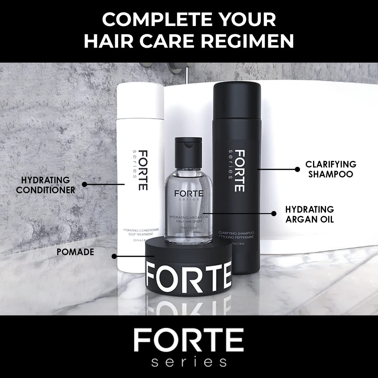 Alex Costa Hydrating Hair Conditioner for Men by Forte Series Deep Treatment for Damaged Hair Nourishing for Dry Hair Sulfate & Paraben for Frizzy Hair, (8 oz)