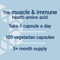 Thumbnail for Life Extension L-Glutamine, 500 mg L-glutamine, Amino Acid, Supports Muscle Health and Immune Health, Gluten-Free, Non-GMO, 100 Vegetarian Capsules
