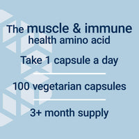 Thumbnail for Life Extension L-Glutamine, 500 mg L-glutamine, Amino Acid, Supports Muscle Health and Immune Health, Gluten-Free, Non-GMO, 100 Vegetarian Capsules