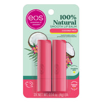 Thumbnail for eos 100% Natural Lip Balm- Coconut Milk, eos lip balm, All-Day Moisture, Lip Care, Shea Butter, Moisturizing, Sensitive Skin,0.14 oz, 2 Pack