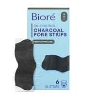 Thumbnail for Bioré Charcoal Deep Cleansing Pore Strips for Men, Nose Strips for Blackhead Removal on Oily Skin, Features C-Bond Technology with Instant Pore Unclogging, 6 Count