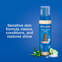 Thumbnail for ADAMS Plus Flea & Tick Foaming Shampoo & Wash for Cats & Kittens, Flea Shampoo to Treat Flea Infestations, Kills Ticks, Fleas, Flea Eggs & Lice, Cleans and Conditions Coat, 10 Ounces
