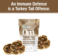 Thumbnail for Om Mushroom Superfood Turkey Tail Organic Mushroom Powder, 3.5 Ounce, 50 Servings, Immune Support, Polysacchrides, Beta-Glucans, Gut Health & Holistic Defense Mushroom Supplement