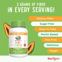 Thumbnail for MaryRuth Organics Fiber Gummies for Kids | 2 Month Supply | Sugar Free | Soluble Fiber Supplement | Gut Health & Digestion Support | 3g Fiber per Gummy | Vegan | 60 Count