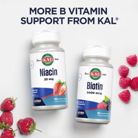 Thumbnail for KAL Vitamin B-12 Methylcobalamin Lozenges 5000mcg, Healthy Energy, Metabolism, Nerve & Red Blood Cell Support,* Optimal Absorption, Natural Acai Flavor, Vegan, Sugar Free, 60 Servings, 60 Lozenges