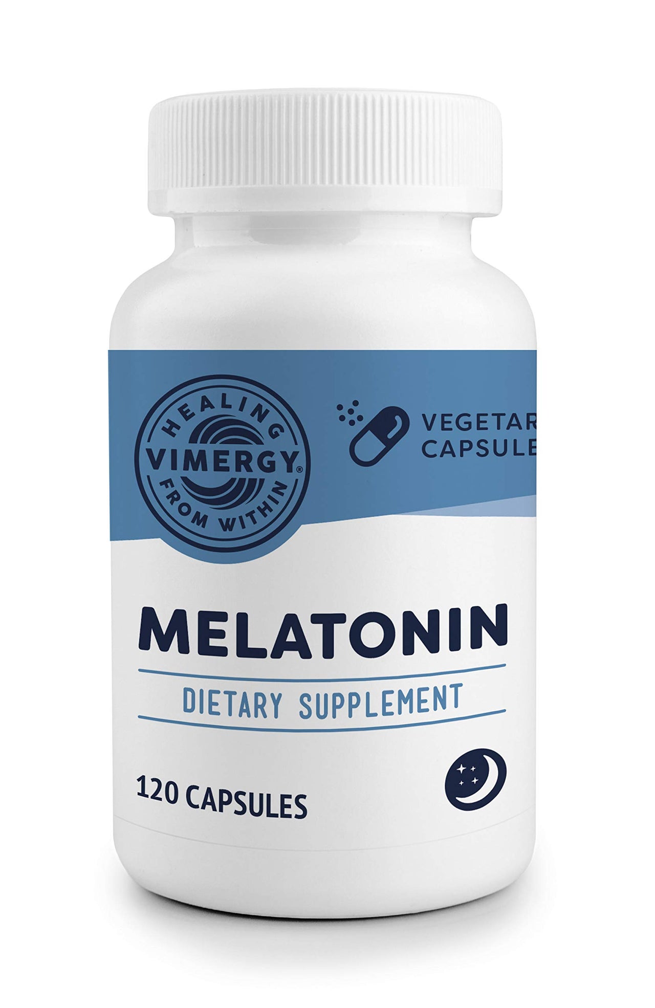 Vimergy Melatonin – Natural Sleep Aid – Sleep Supplement – Helps You Fall Asleep Faster & Stay Asleep Longer - Non-GMO, Gluten-Free, Kosher, Soy-Free, Vegan, Paleo (120 Counts)