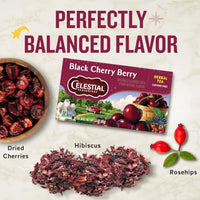Thumbnail for Image 5 of Celestial Seasonings Herbal Tea Bags Black Cherry Berry 20 Count Pack of 6