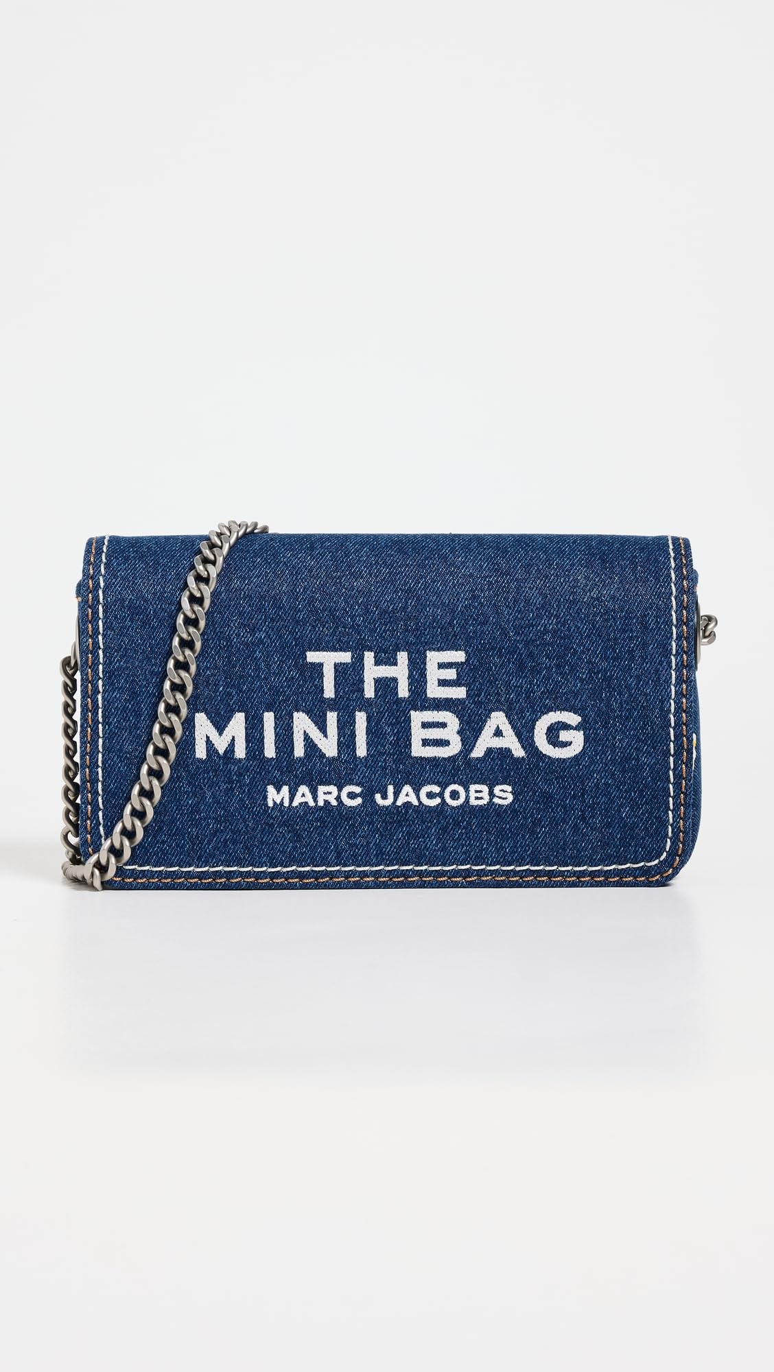 Marc Jacobs Womens The Denim Chain Mini Bag Dark Wash Onesize