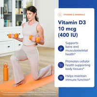 Thumbnail for Pure Encapsulations Vitamin D3 10 mcg (400 IU) | Hypoallergenic Support for Bone, Breast, Cardiovascular, Colon and Immune Health* | 120 Capsules