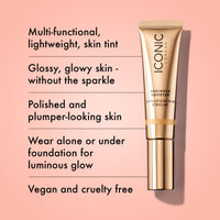 Thumbnail for ICONIC LONDON Radiance Booster | Liquid Radiance Lightweight Skin Tint for a Glowy Makeup Look, Cruelty Free, Vegan Makeup (Sand Glow) 30 mL/ 1.01 Fl Oz