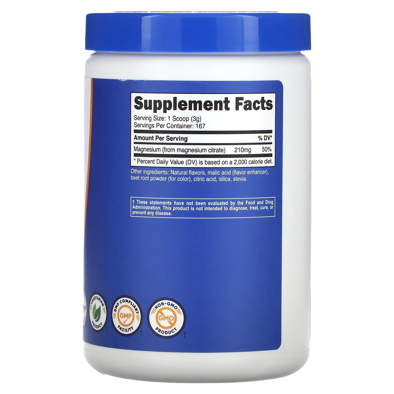 Nutricost Magnesium Citrate Powder (Fruit Punch, 500 Gram)