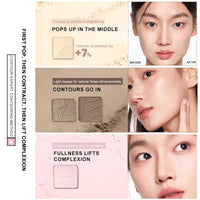 Thumbnail for Judy Doll Contour Palette, 2 In 1 Face Highlight Contour Palette, Shades with Highlighter Makeup, Non-greasy, Lasting Sparkling, Sculpt the Face Makeup (#02 Tree Shadow, 0.32oz)